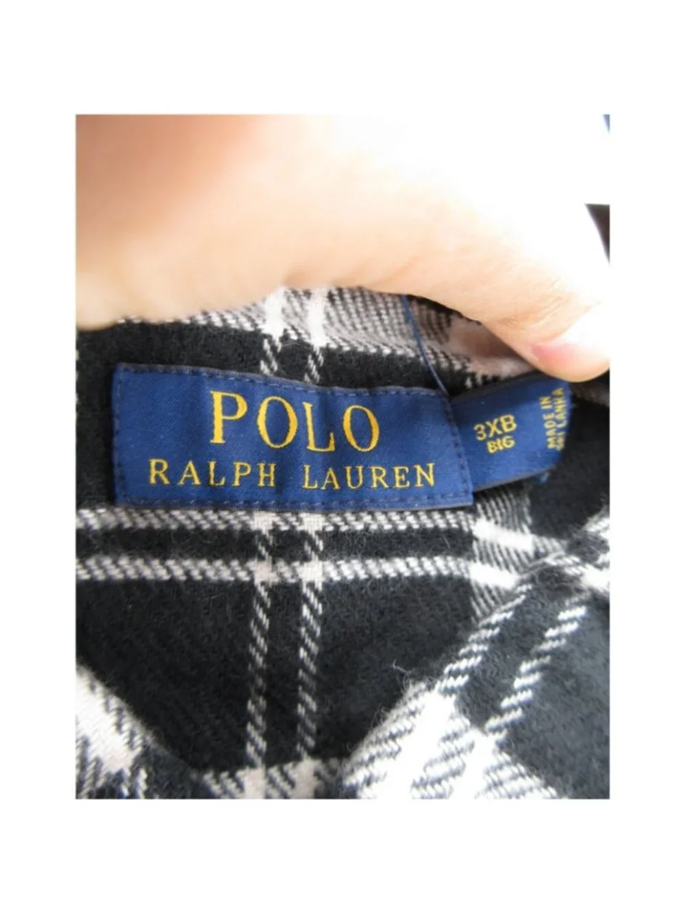 Polo Ralph Lauren Shirt 3XB Flannel Western Snap Plaid Flap Pockets